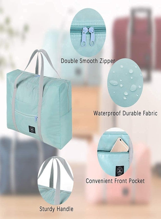 Flywind Foldable Travel Duffel Bag, Waterproof Carry On Luggage Bag, Lightweight Travel Luggage Bag for Sports, Gym, Vacation Combo of 2 (Sky Blue + Light Pink) - Image 2